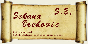 Sekana Breković vizit kartica